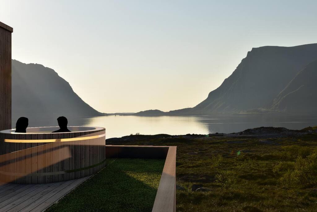 Hoda Cabin - Luxury Lodge With Jacuzzi And Sauna Lyngværet Eksteriør bilde