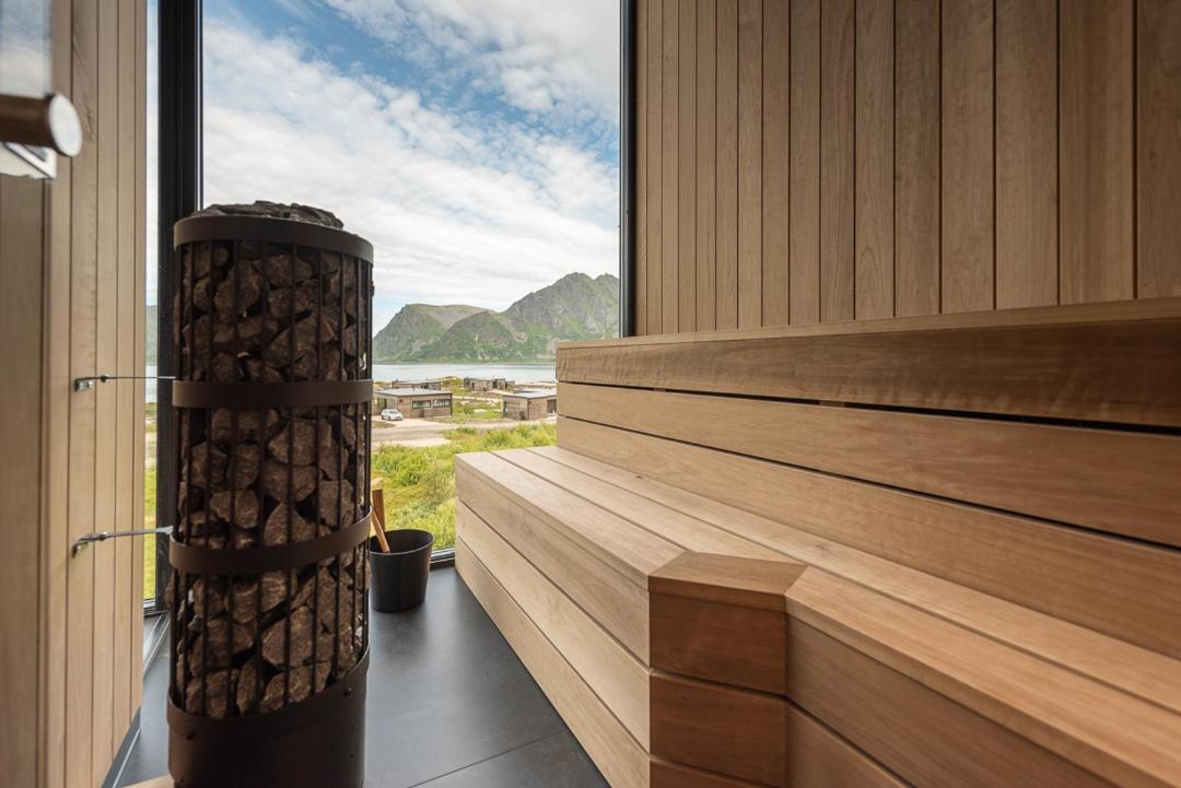 Hoda Cabin - Luxury Lodge With Jacuzzi And Sauna Lyngværet Eksteriør bilde